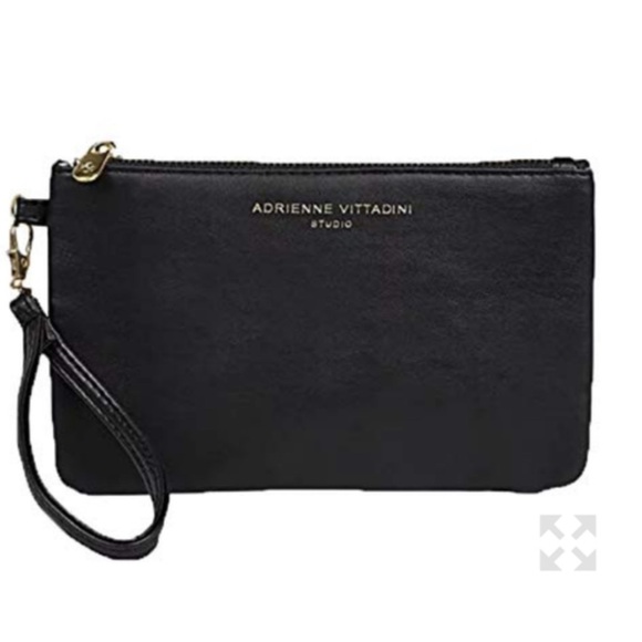 Adrienne Vittadini Black Wristlet Pouch - Picture 1 of 6